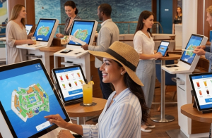 interactive concierge screens onboard